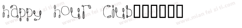 happy hour club字体转换